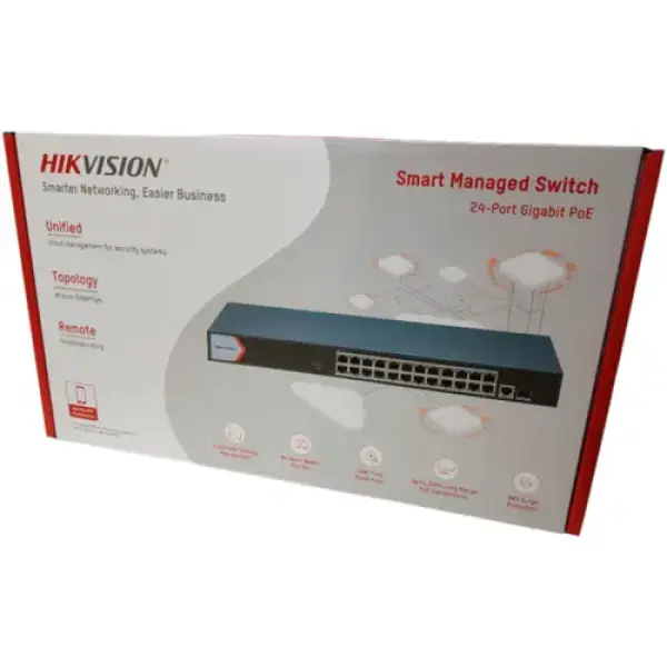 Gigabit 24 ports Switch DS-3E1526P-EI/M(O-STD) Commutateur POE intelligent managed Hikvision