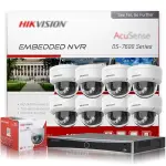 Kit Hikvision IP 4MP 8 Caméras PoE Audio Color Smart Hybride Light
