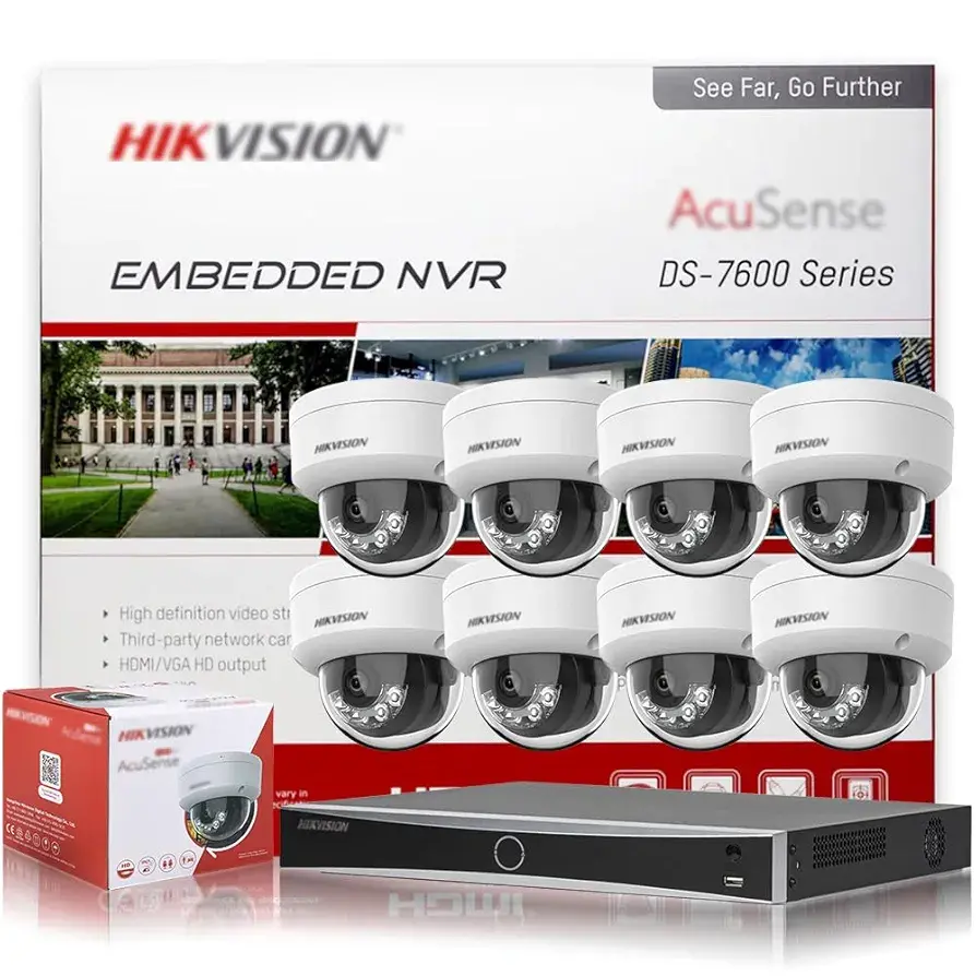 Kit Hikvision IP 4MP 8 Caméras PoE Audio Color Smart Hybride Light