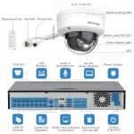 Kit Hikvision IP 2MP 4 Caméras PoE Audio Color Smart Hybride Light