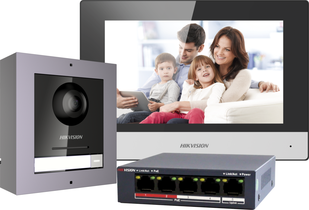 Kit d'interphone Vidéo IP Hikvision DS-KIS602(B)