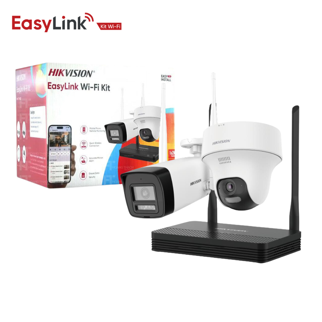 EasyLink Kit NVS WiFi 4MP H.265 une balle + une tourelle