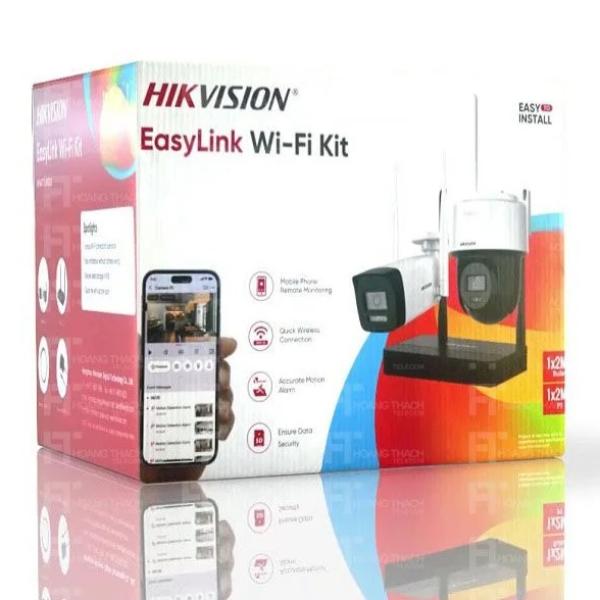 EasyLink NKS424W03H Kit NVS WiFi 4MP H.265, une caméra bullet + une caméra PTDome