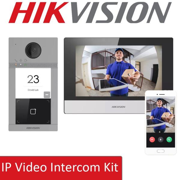 Kit d'interphone Vidéo IP DS-KIS604-P(C)