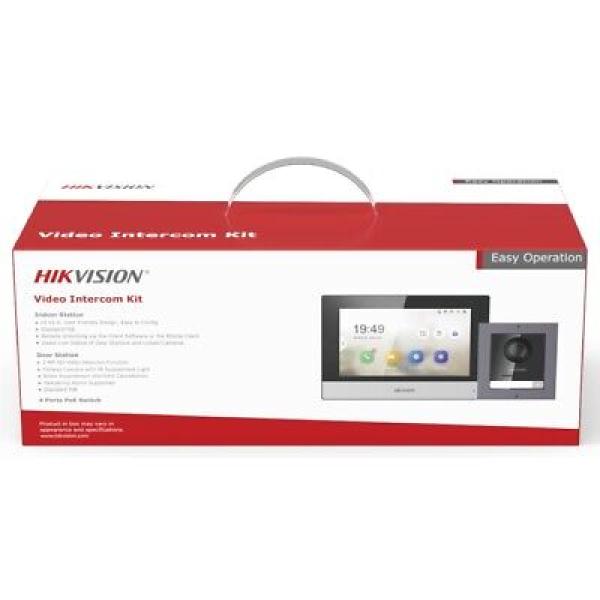 Kit d'interphone Vidéo IP Hikvision DS-KIS602(B)