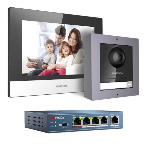 Kit d'interphone Vidéo IP Hikvision DS-KIS602(B)