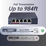 Switch PoE 4 Ports Commutateur POE intelligent Fast Ethernet Hikvision DS-3E1105P-EI/M V2