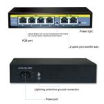 Switch PoE 6 ports SmartVision 1006B 4 ports PoE+ + 2UPLINK Gigabit 1000mbps