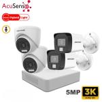 Full kit Hikvision 4 Caméras 3k 5mp Smart Hybride Light