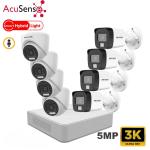 Full kit Hikvision 8 caméras 3k 5mp Smart Hybride Light