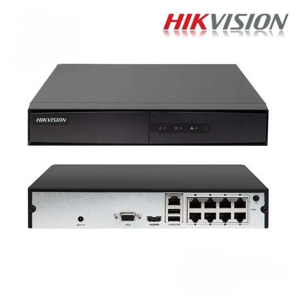 NVR 4K 8 Channel PoE Hikvision 1U 8MP