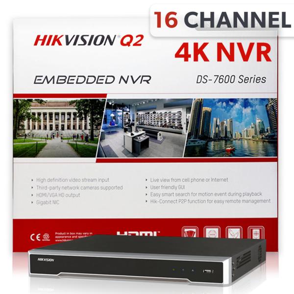 NVR Hikvision 4K 16 Channel PoE 8MP 1U