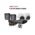 Full kit Hikvision 4 caméras 2mp Smart Hybride Light